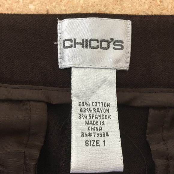 Chicos Women Size Small cropped brown pants - Picture 3 of 6